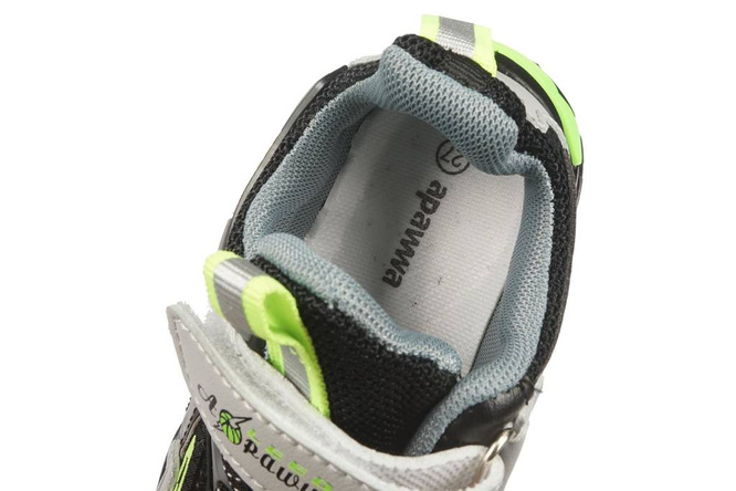Apawwa CZC59GY black and gray children's sports shoes, size 32-37
