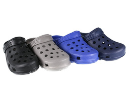 Youth pool slippers Sport DEC-F8503A black, gray, navy blue and blue, size 36-41
