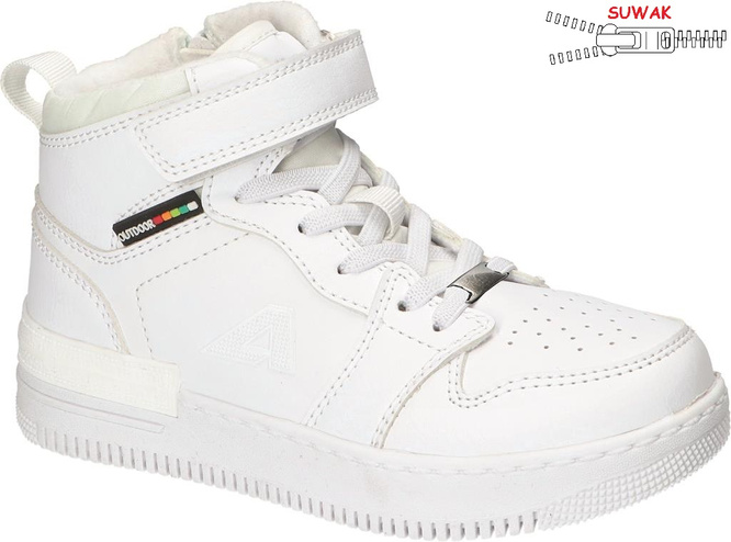 American Club CES-103 white and gray children's winter shoes, size 32-36