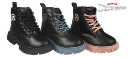 Children's winter shoes Nino BA2375-22 black, pink and blue size 26-31