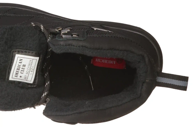 Obuwie zimowe męskie American Club MCY-58 czarne i brązowe rozm.41-45