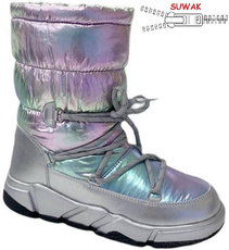 Children's snow boots Clibee CA107SI holographic sizes 32-37