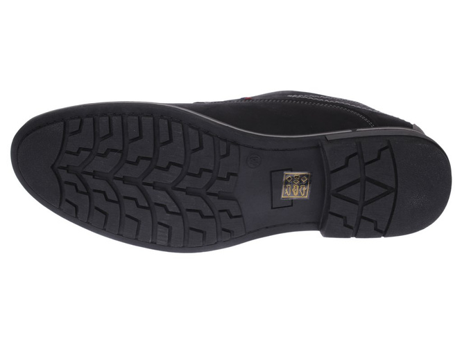 Black men's shoes Skotnicki MP-4-7002bBLGY size 40-43