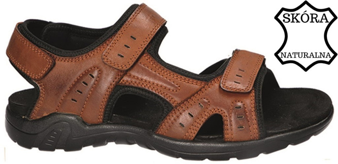 American Club MCY-111 men's sandals, black and brown, sizes 41-45