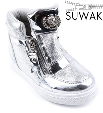 Children's transitional shoes Haver BG115AD-3SI silver size 25-30