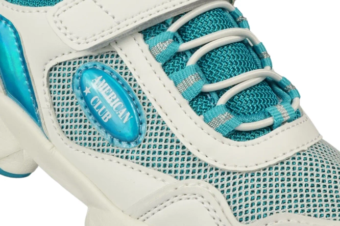 Buty sportowe dziecięce American Club BRL-16 niebieskie i różowe rozm.27-31