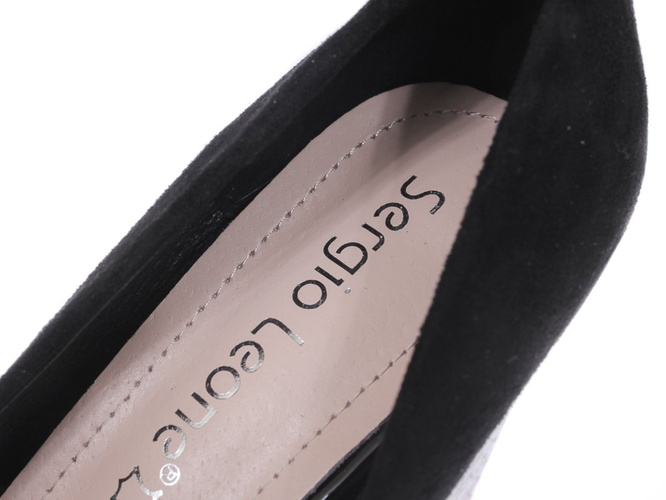 Czółenka damskie Sergio Leone DPB135CZMI czarne rozm.36-40