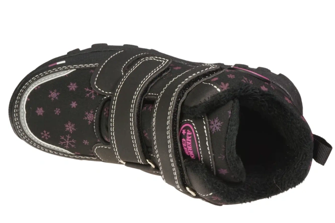 American Club BRL-129 children's winter shoes, purple and black, sizes 29-33
