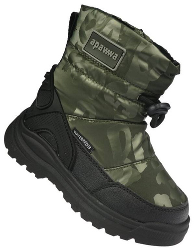 Apawwa ATJ992P-1GR children's snow boots green size 22-27
