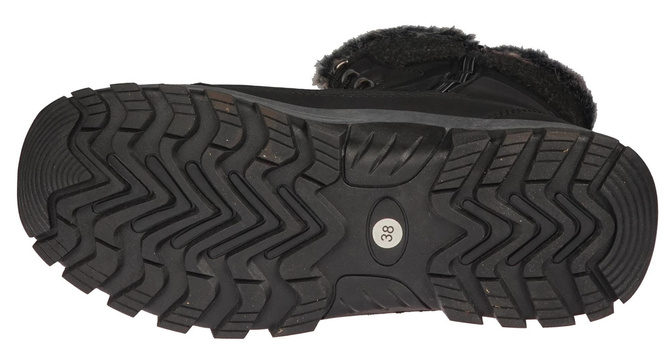 American Club DSN-36 women's winter shoes, black, sizes 37-41