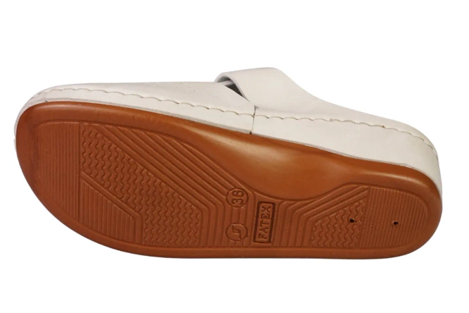 Women's Turkish slippers Fatex DF2214WH white, size 36-40