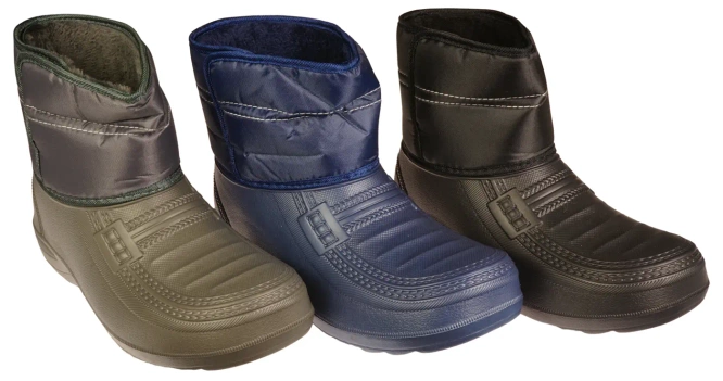 Women’s snow boots **Minke D7861-7** black, navy, and grey, sizes **37–42**