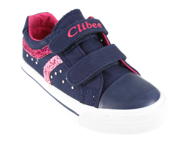 Children's sneakers Clibee BP-256BUPI navy blue-pink size 25-30