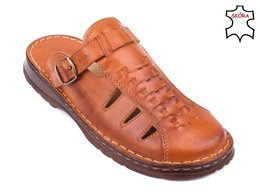 Men's slippers Łukpol M801KO-45 cognac size 40-45