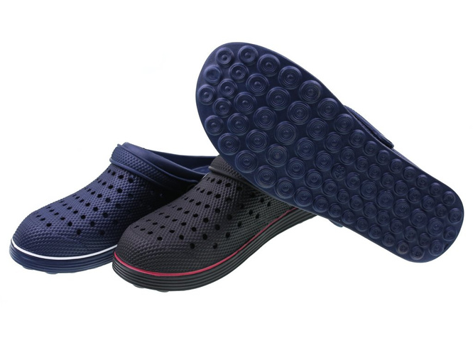 Sunlanse MH369M-2 men's pool slippers black, navy blue-white and navy-green size 42-44