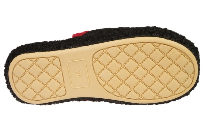 American Club DSL-13 women's textile slippers, black and navy blue, sizes 37-41