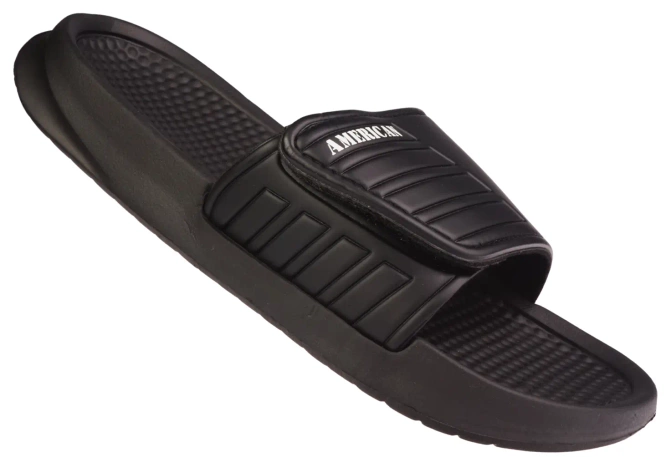 American Club DNH-128 youth swimming pool flip-flops, black and navy blue, sizes 37-41