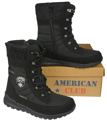 Women's winter shoes American Club DSN-23 black, size 36-41