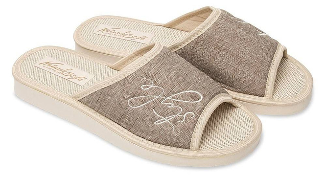 Meteor DV096 EWA women's slippers brown, pink and blue size 36-41