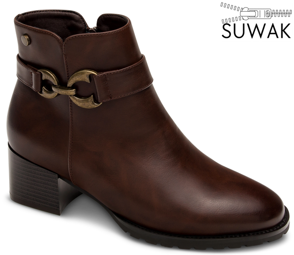 Buty zimowe damskie Skotnicki DB-3-1366BR brązowe rozm.36-41