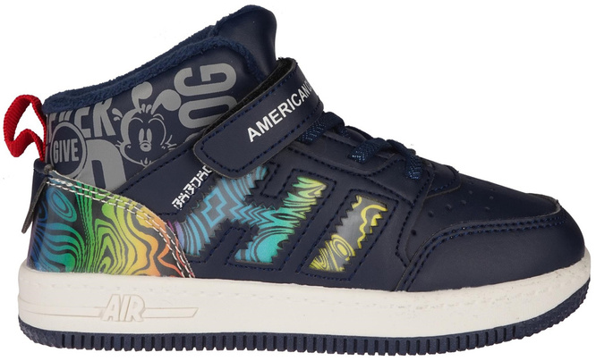 American Club BBD-24 black and navy blue shoes for kids, size 27-31