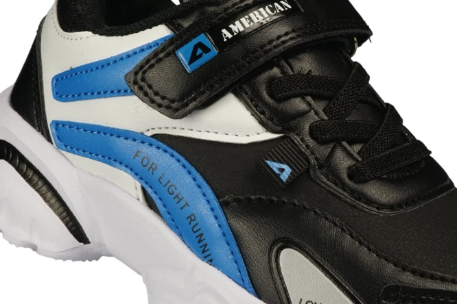 American Club BBS-21 black-red and black-blue children's sports shoes, size 27-31