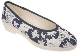 Women's trainers Skarpol 137 KWIATY LEN navy blue size 36-41