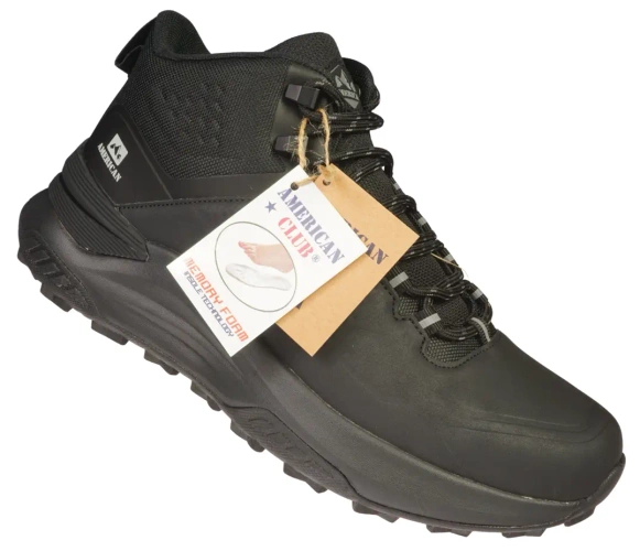 Men’s transitional shoes American Club MRH-163 black size 42-44