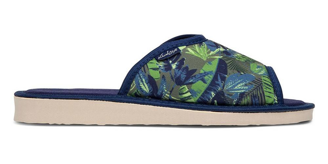 Pantofle damskie Meteor DV064 OLA niebieskie, zielone i czerwone rozm.36-40