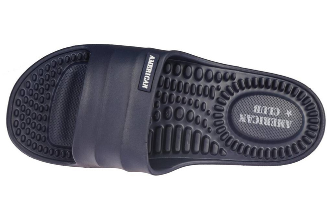American Club MNH-119 men's swimming pool flip-flops, black and navy blue, sizes 41-45