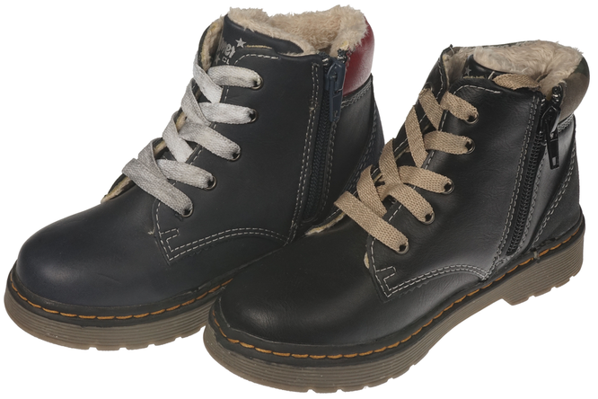 Children's winter shoes American Club B10097C-A1 navy blue and black sizes 25-30