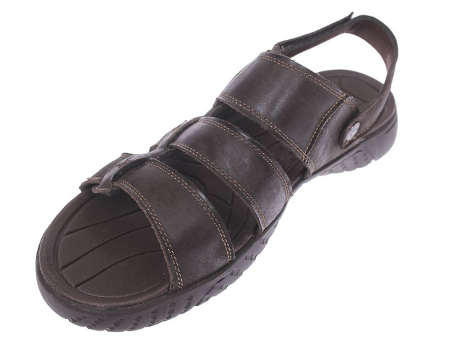 Men's slippers LinShi MA9836-8BR brown size 40-45