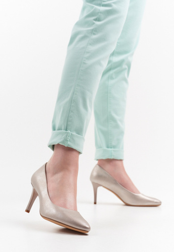 Women's high heels Sergio Leone D1336ZLPR gold size 36-41