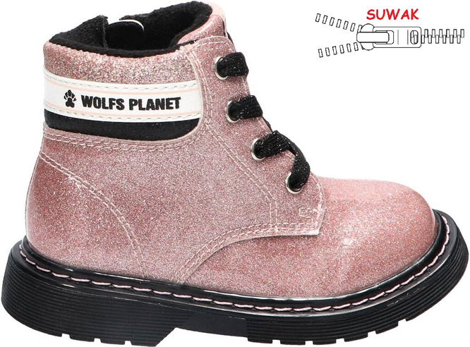 American Club BES-139 children's winter shoes, pink and black, sizes 25-29
