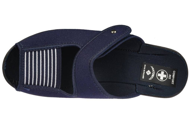 Pantofle tekstylne damskie Skarbek R334 granatowe rozm.36-41