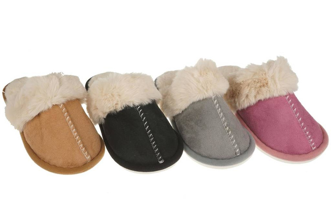 Pantofle tekstylne damskie BoNa DCF77 różowe, beżowe, czarne i szare rozm.36-41