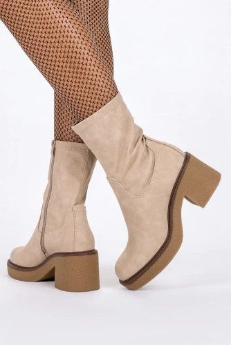 Buty zimowe damskie Sergio Leone DTR928BENU beżowe rozm.36-40