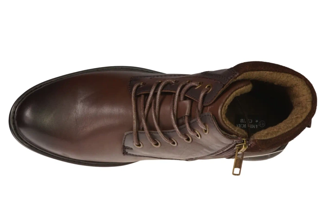 Men’s Chelsea Boots American Club MCY-167CO Brown, Sizes 41–45