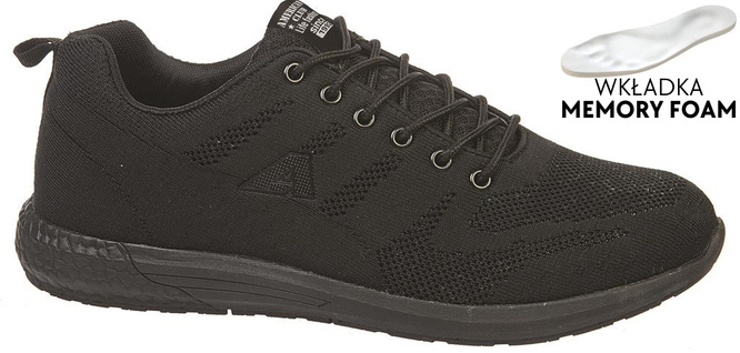 Buty sportowe męskie American Club NWT-201 czarne i granatowe rozm.47-49