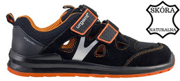 Urgent 309S1 black and orange work shoes, sizes 40-45
