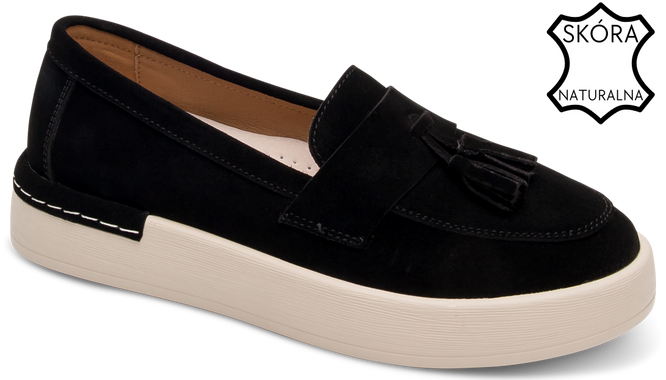 Women's loafers Skotnicki DP-3-Y91BL black size 36-41