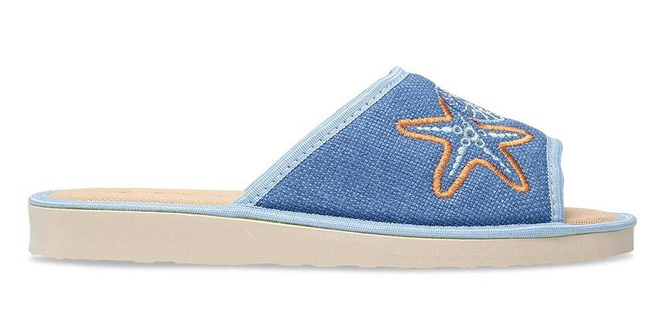 Women's slippers Meteor DV052 SHELL blue, gray and brown size 36-41