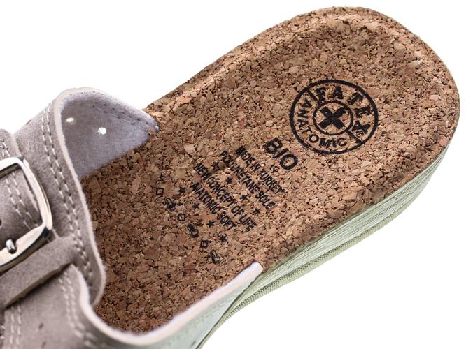 Women's Turkish slippers Fatex DF1811 beige size 36-41