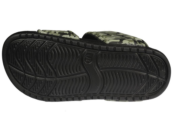 Sandały piankowe dziecięce American Club BNH-70 zielone i szare rozm.24-28