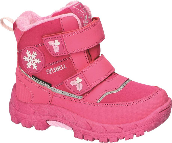 Children's winter shoes American Club BHL-67 navy blue and pink sizes 27-31