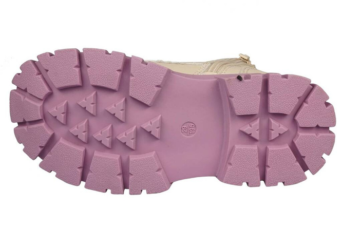 Children's transition shoes Apawwa BN755BEPU beige-purple size 26-31