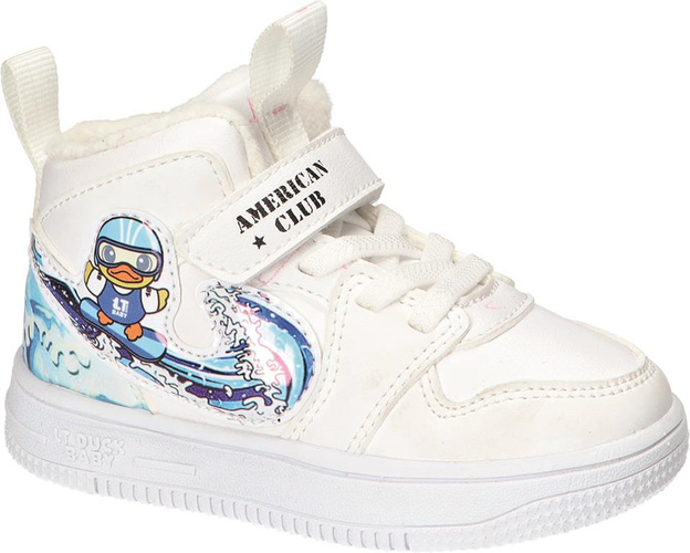 Transitional children's shoes American Club ABD-28 white and pink sizes 22-26