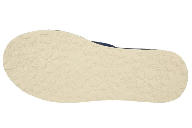 Pantofle damskie Meteor DV076 MAROKO granatowe i beżowe rozm.36-40