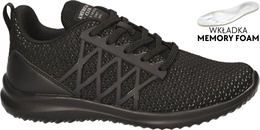 Buty sportowe damskie American Club DHA-74 czarne i białe rozm.36-41