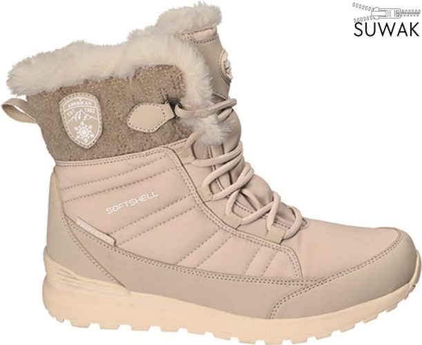Women's snow boots American Club DSN-45 beige size 37-41